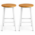 Set de 2 tabourets de bar modernes en bois et métal