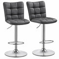 Paire de tabourets de bar réglables en hauteur, assise pivotante 360°, pour cuisine et comptoir