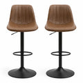 Tabourets de Bar Réglables avec Repose-Pied Marron