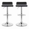 Tabourets de Bar Réglables en Cuir PU Noir, Lot de 2