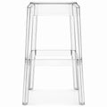 Tabouret de bar transparent empilable 75 cm