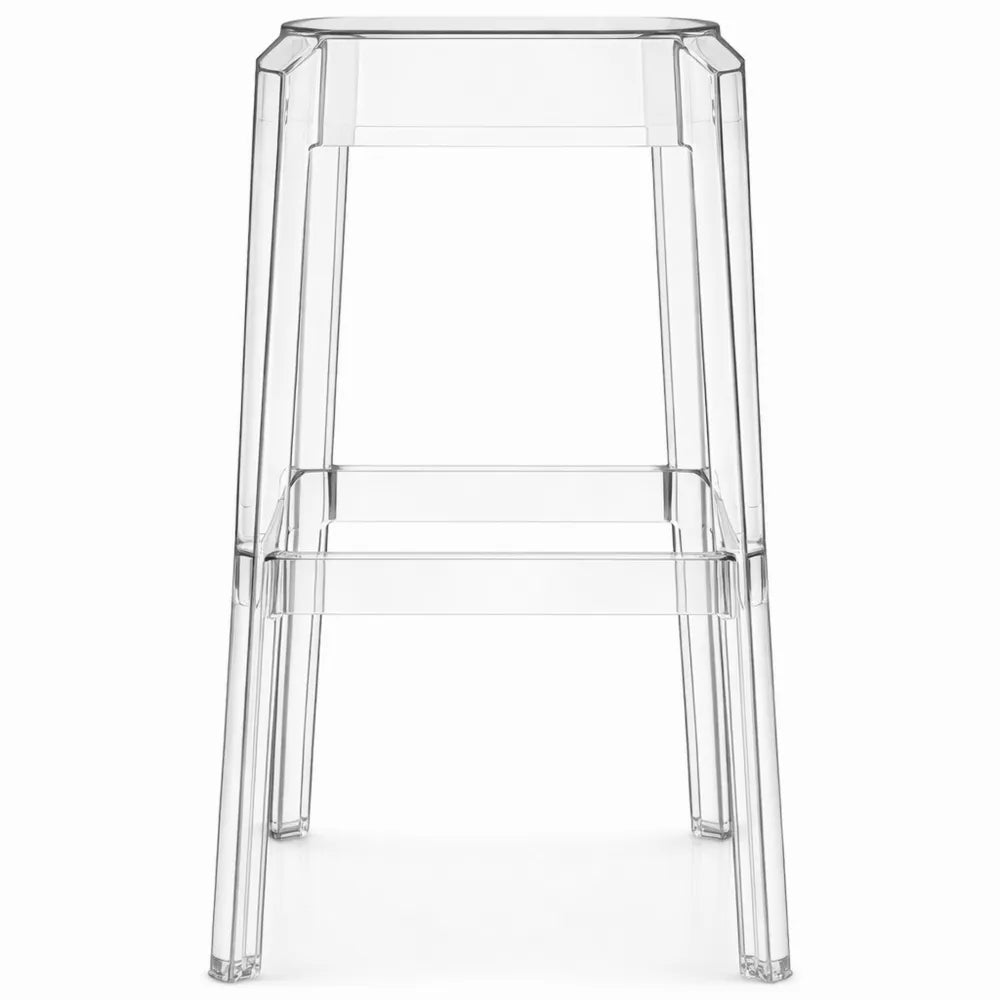 Tabouret de bar transparent empilable 75 cm