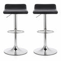 Tabourets de Bar Réglables en Cuir PU Noir, Lot de 2, Assise Pivotante