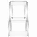 Tabouret de Bar Transparent Empilable 75 cm, Design Épuré