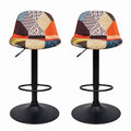Tabourets de Bar Réglables en Patchwork pour Cuisine, Lot de 2, Design Coloré