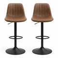 Tabourets de Bar Réglables avec Repose-Pied, Design Vintage Marron